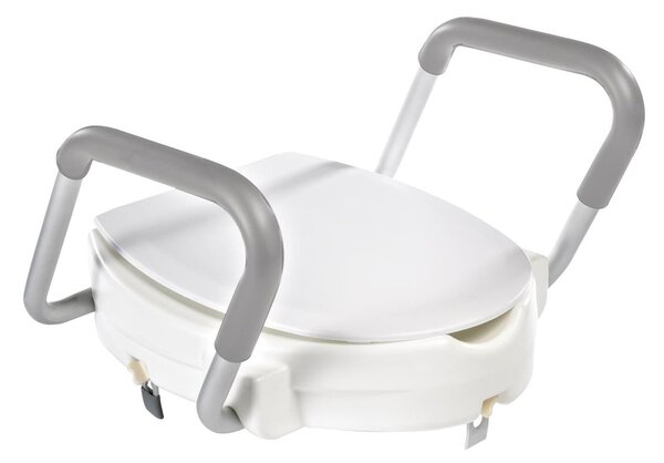 Ridder Ridder, scaun toaletă ridicat 10 cm, cu mânere, alb, A0072001