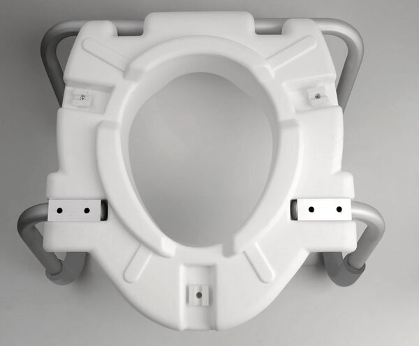 Ridder Ridder, scaun toaletă ridicat 10 cm, cu mânere, alb, A0072001