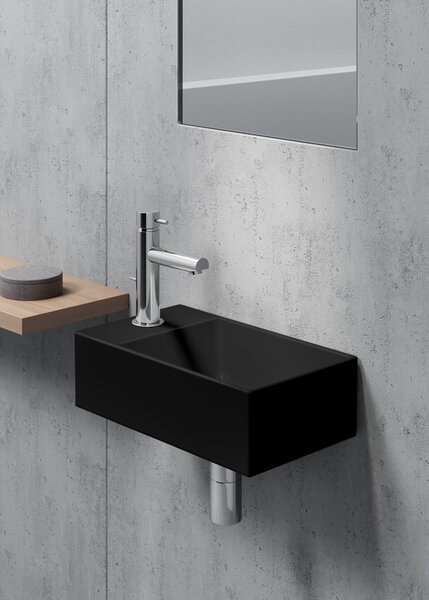 GSI Sapho, chiuveta ceramica KUBE X 40x23 cm, negru mat, 9484126