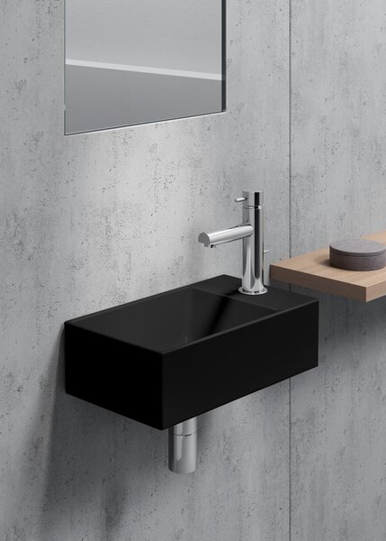 GSI Sapho, chiuveta ceramica KUBE X 40x23 cm, negru mat, 9484126