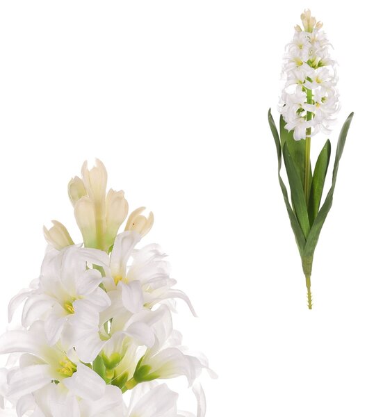 Floare artificială zambilă albă, 44 cm