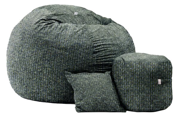 Set Fotoliu King Size cu Otoman (suport picioare) si Perna, Material Textil - Nordic Field