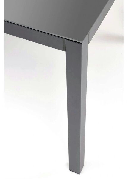 Masa gradina HOVER, gri/gri antracit, sticla/metal, 150x90x75 cm