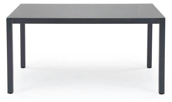Masa gradina HOVER, gri/gri antracit, sticla/metal, 150x90x75 cm