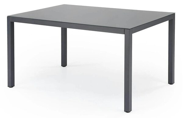 Masa gradina HOVER, gri/gri antracit, sticla/metal, 150x90x75 cm
