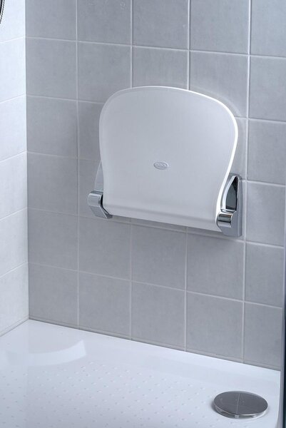 Gedy Sapho, SOUND Scaun de baie 38x35,5cm, pliabil, alb/crom