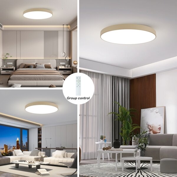 Brilagi-LED Lampă LED dimabilă POOL SMART, 128W, 230V, 100 cm, bej, Wi-Fi Tuya + telecomandă