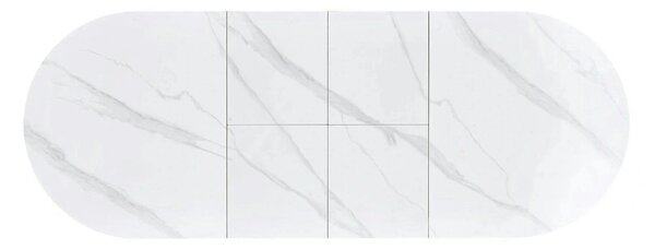 Masa extensibila SIRIUS, alb/stejar natural, 160/240x90x77 cm