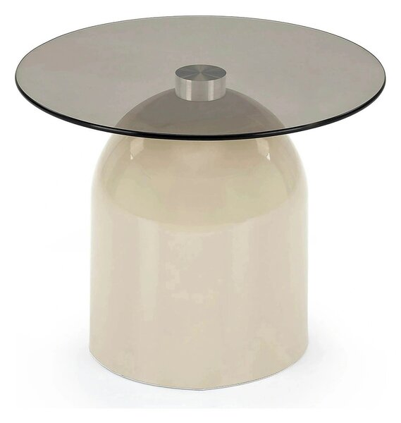 Masuta cafea STARK S, fumuriu/casmir, sticla/metal, 50x41 cm