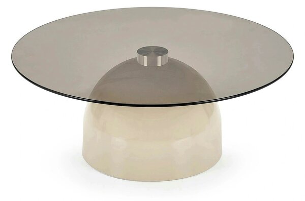 Masuta cafea STARK, fumuriu/casmir, sticla/metal, 80x33 cm