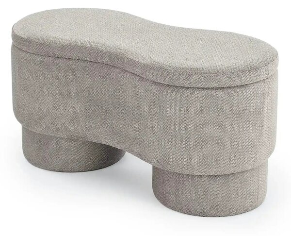 Bancheta VIVA, gri, stofa clasica, 95x45x47 cm