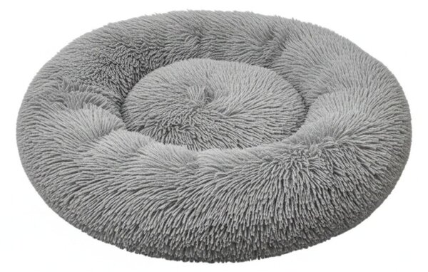 Pat rotund pentru câini Ponchik, 90 cm, gri