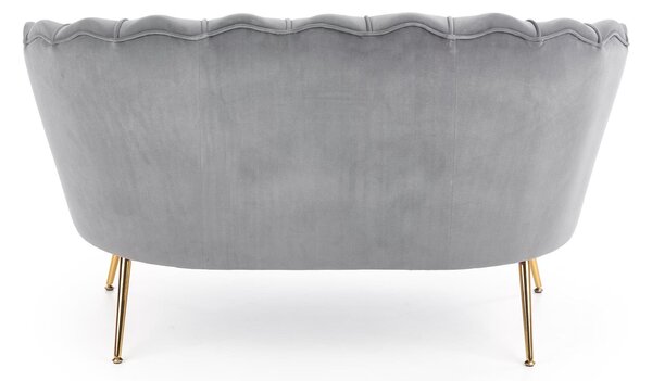 Canapea AMORINITO XL, catifea gri, 131x77x77x45 cm