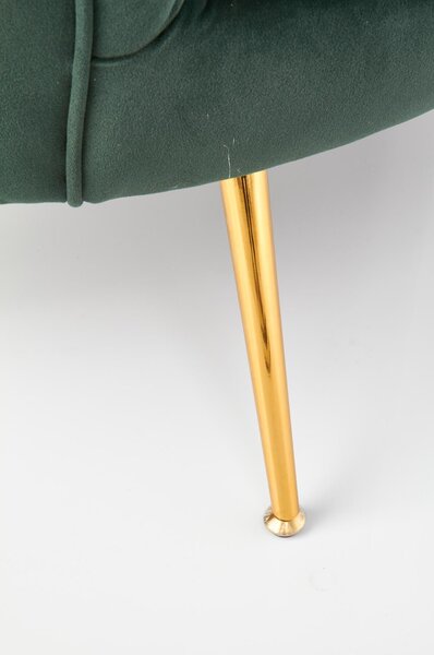 Canapea fixa AMORINITO XL, verde/auriu, 131x77x77x45 cm