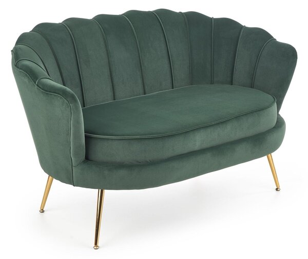 Canapea fixa AMORINITO XL, verde/auriu, 131x77x77x45 cm