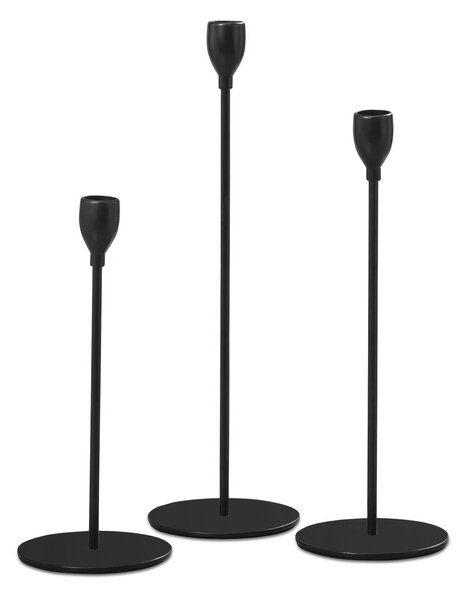 Tutumi Tutumi, set sfeșnice decorative 3 buc KCH004-B KPL, negru mat, HOM-02812