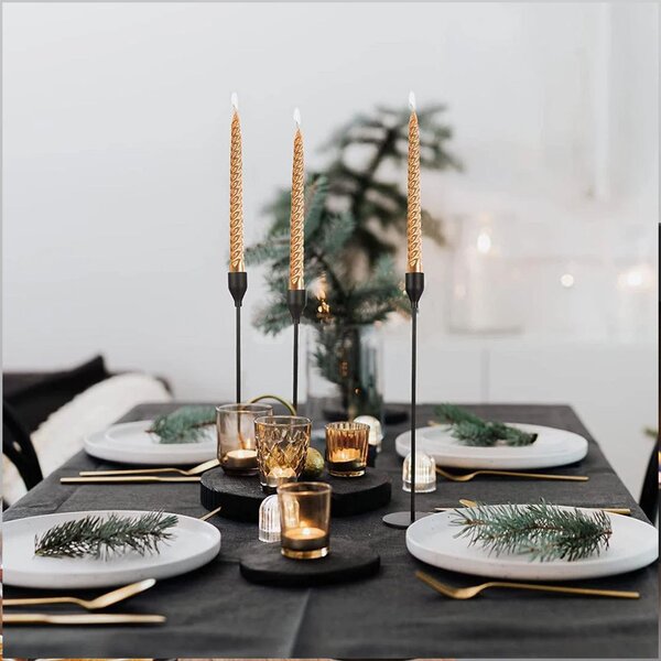 Tutumi Tutumi, set sfeșnice decorative 3 buc KCH004-B KPL, negru mat, HOM-02812