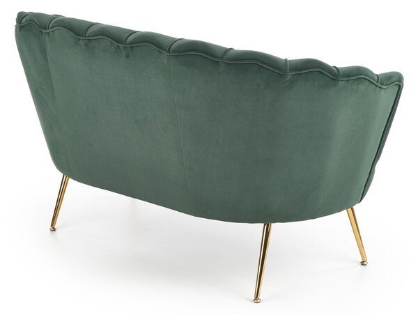 Canapea fixa AMORINITO XL, verde/auriu, 131x77x77x45 cm
