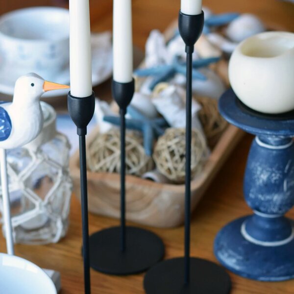Tutumi Tutumi, set sfeșnice decorative 3 buc KCH004-B KPL, negru mat, HOM-02812
