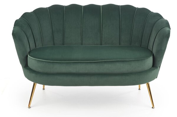 Canapea fixa AMORINITO XL, verde/auriu, 131x77x77x45 cm