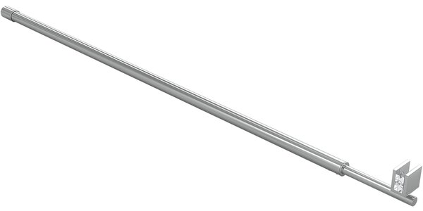 CERANO - Suport de duș rotund, Onyx telescopic - crom - 75-140 cm, CER-CER-423346