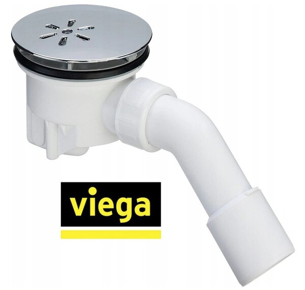 Viega Tempoplex, sifon pentru cădițe de duș cu diametrul de 90 mm 6956EX, crom, 364786