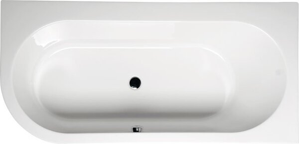 Polysan Polysan, cadă asimetrică ASTRA R 165x80x48cm, alb, 34611