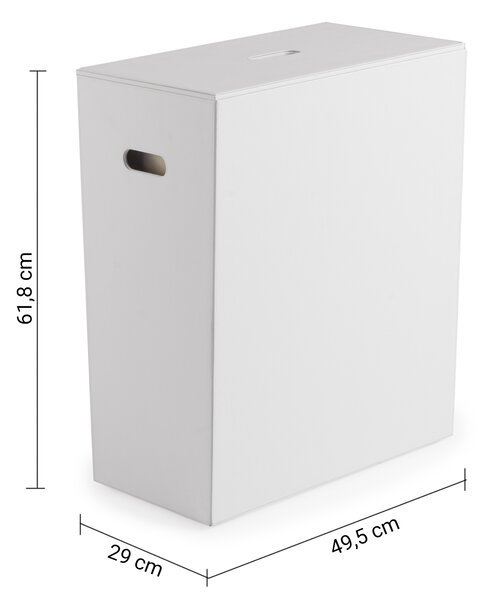 Gedy Gedy, cos de rufe LUXURY 49,5x61,8x29cm, alb, 103702