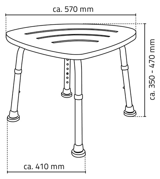 Ridder Ridder, Scaun de baie, bambus, A00502081
