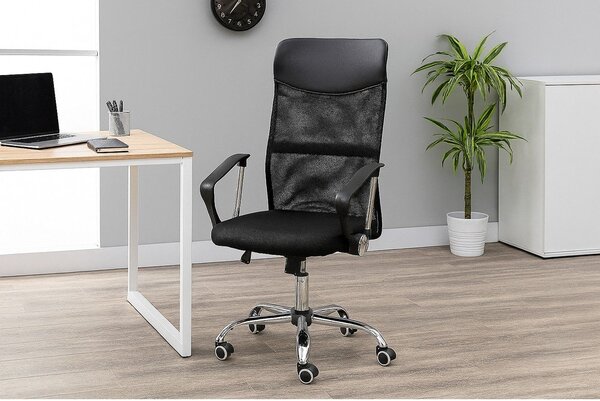 Scaun de birou negru tapițat Arco – Bonami Essentials