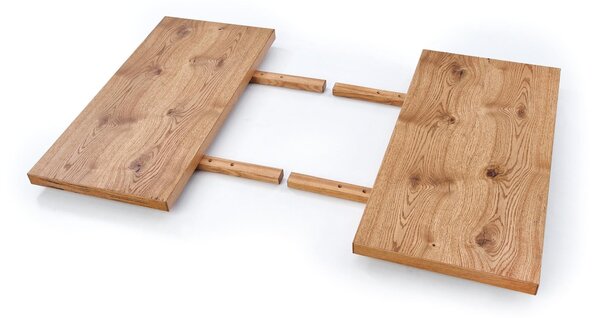 Masa extensibila XAVIER, stejar deschis/negru, 160/250x90x76 cm