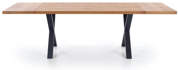 Masa extensibila XAVIER, stejar deschis/negru, 160/250x90x76 cm
