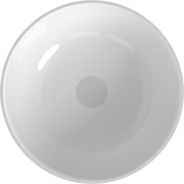 Polysan Polysan, lavoar pe blat BANERA ROUND, marmură turnată, Ø 39 cm, alb, 14337