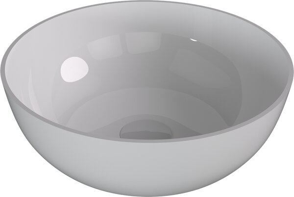 Polysan Polysan, lavoar pe blat BANERA ROUND, marmură turnată, Ø 39 cm, alb, 14337