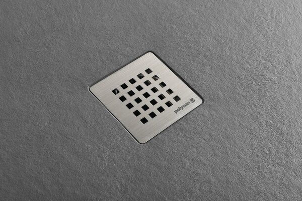 Polysan Polysan, cadita de dus TRENECA din marmura turnata cu posibilitate de reglare a dimensiunii 100x90cm, gri mat, 84306.31