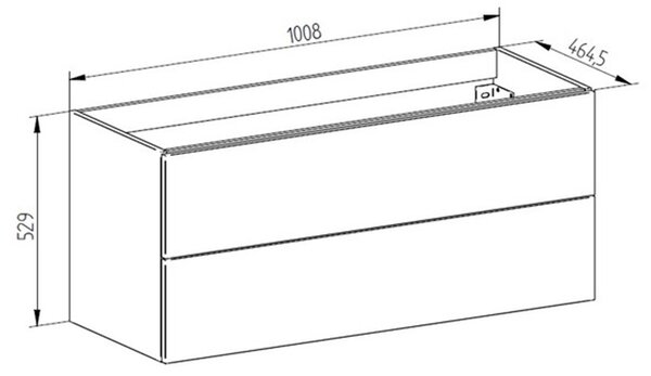 Mereo Mereo, Aira, dulap baie cu chiuveta ceramica 101 cm, MER-CN722