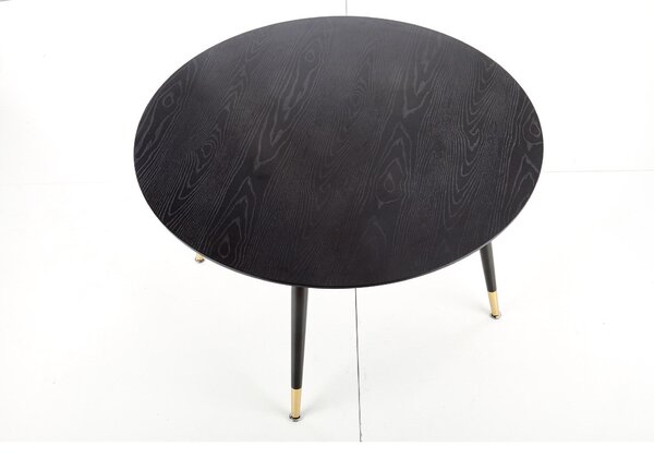 Masa EMBOS, negru/auriu, 120x75 cm