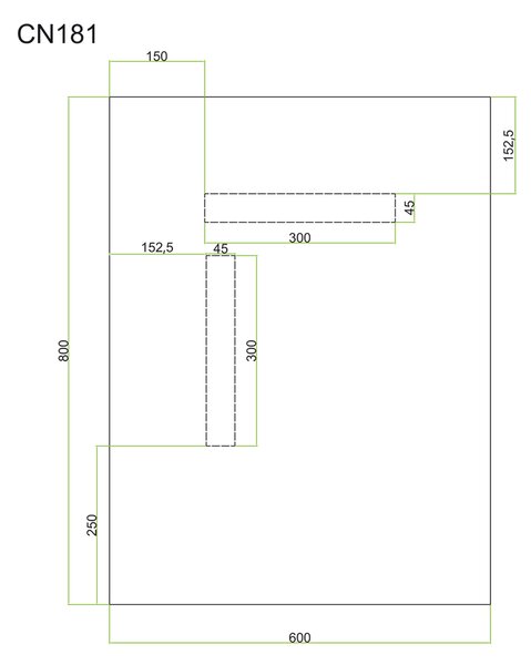 Mereo Mereo, Oglinda patrata 60x80 cm, MER-CN181