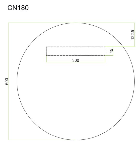Mereo Mereo, oglindă rotundă, dia. 60 cm, MER-CN180