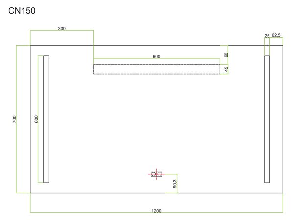 Mereo Mereo, Oglinda cu iluminare LED, MER-CN150