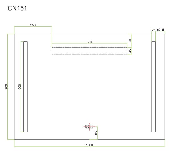 Mereo Mereo, Oglinda cu iluminare LED, MER-CN151