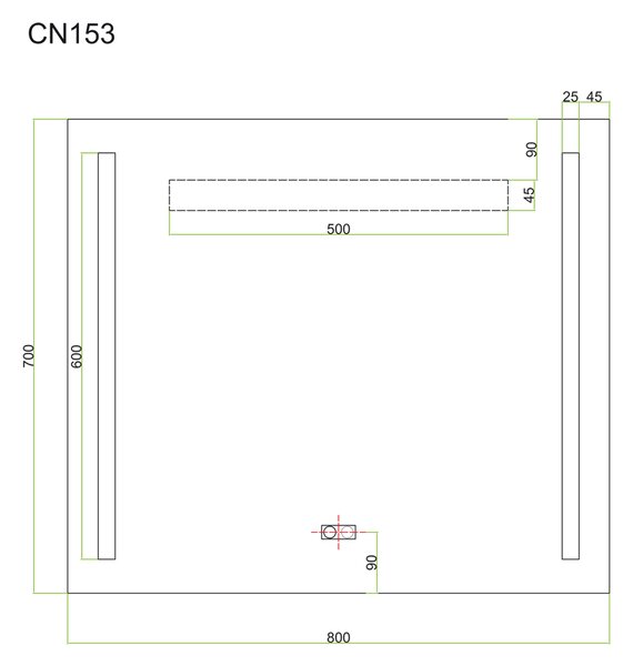 Mereo Mereo, Oglinda cu iluminare LED, MER-CN153
