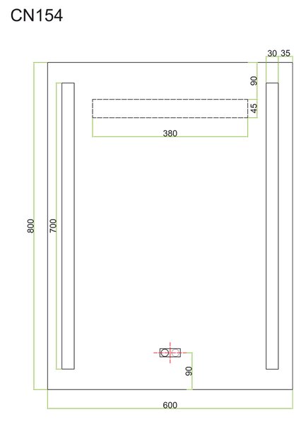 Mereo Mereo, Oglinda cu iluminare LED, MER-CN154