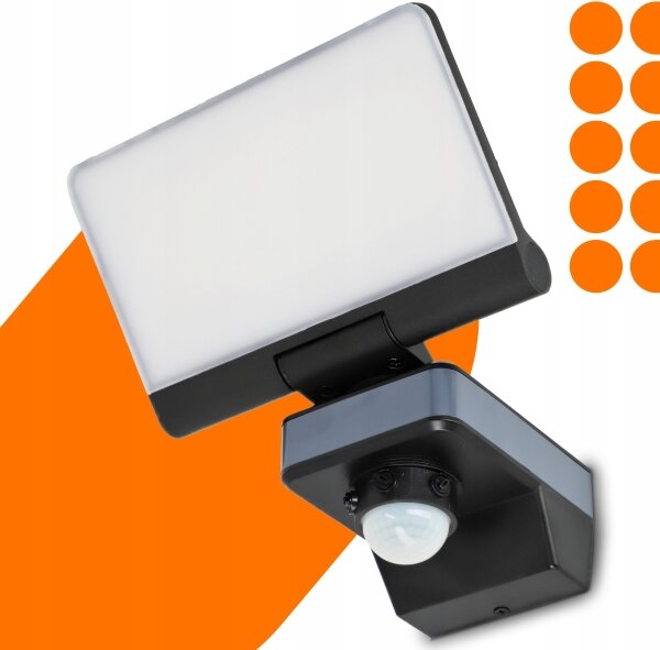 Proiector LED cu senzor de mișcare și senzor crepuscular LED/44W/230V 4200K IP54 negru
