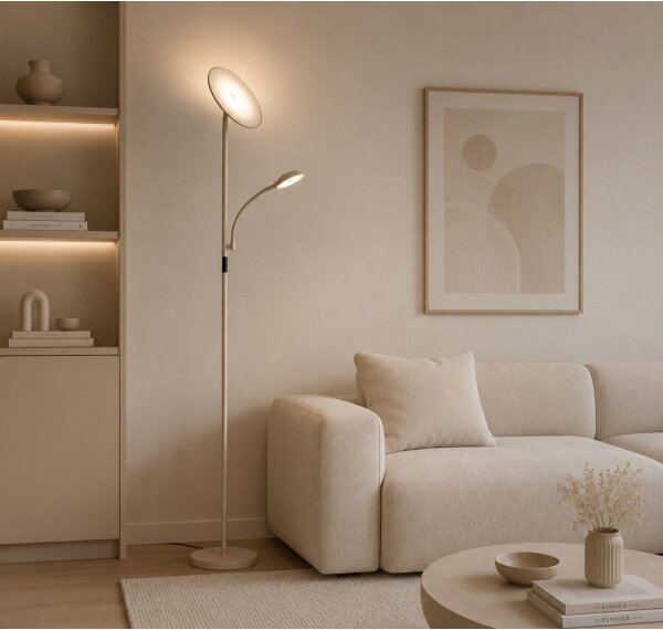 Rabalux 74083 - Lampă de podea LED dimmabilă HALINA 23W/230V 3000/4200/6500 bej