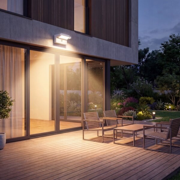 Aplică LED de exterior cu senzor LED/25W/230V IP54 albă