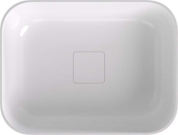 Polysan Polysan, lavoar pe blat BANERA SQUARE, marmura turnata, 50x36cm, alb, 14596