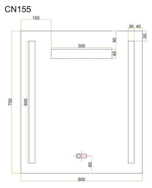 Mereo Mereo, Oglinda cu iluminare LED, MER-CN155