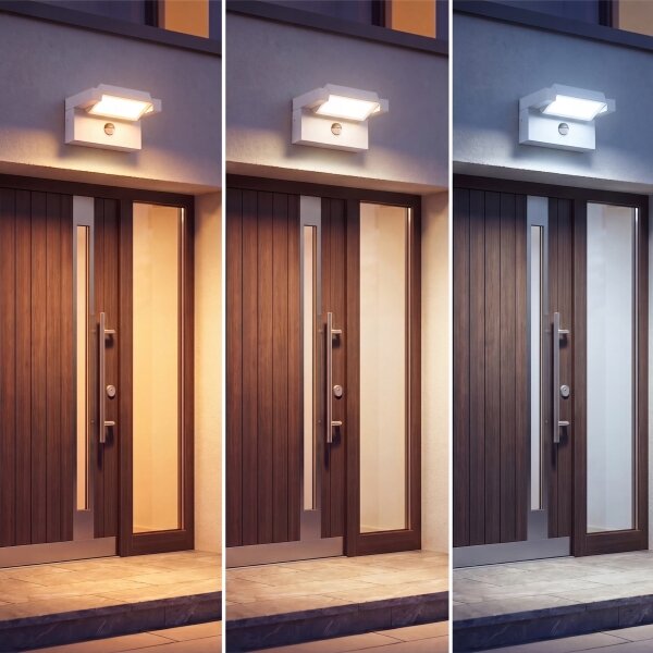 Aplică LED de exterior cu senzor LED/25W/230V IP54 albă