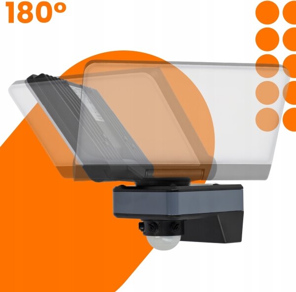 Proiector LED cu senzor de mișcare și senzor crepuscular LED/44W/230V 4200K IP54 negru